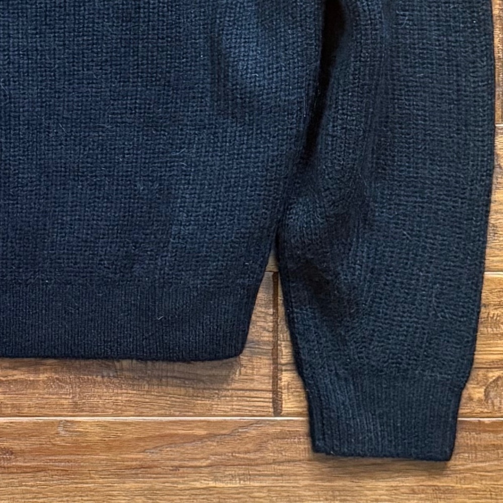 JCrew Cropped puff-sleeve turtleneck sweater, Size small, Black - Picture 7 of 7